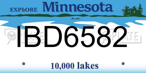 IBD6582 Minnesota License Plate