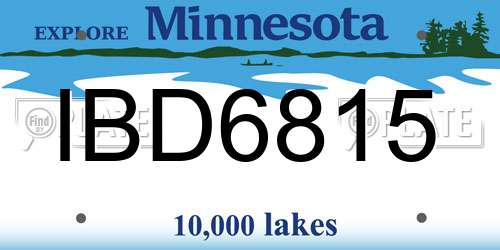 IBD6815 Minnesota License Plate