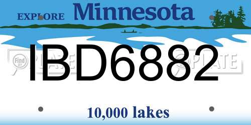 IBD6882 Minnesota License Plate