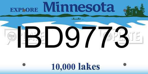 IBD9773 Minnesota License Plate