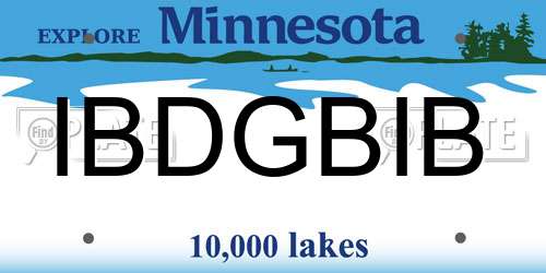 IBDGBIB Minnesota License Plate
