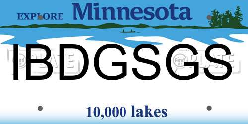 IBDGSGS Minnesota License Plate