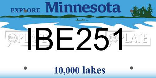 IBE251 Minnesota License Plate