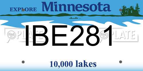 IBE281 Minnesota License Plate