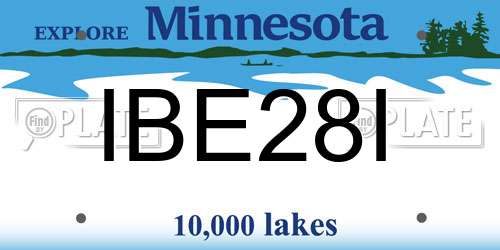 IBE28I Minnesota License Plate