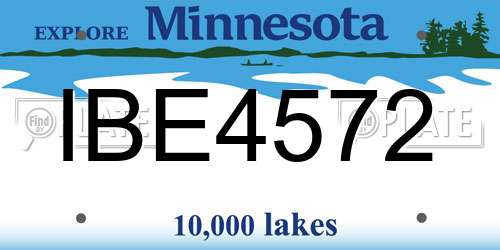 IBE4572 Minnesota License Plate