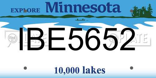 IBE5652 Minnesota License Plate