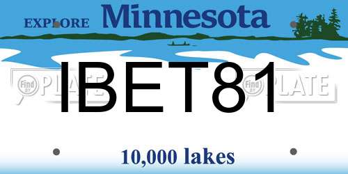 IBET81 Minnesota License Plate