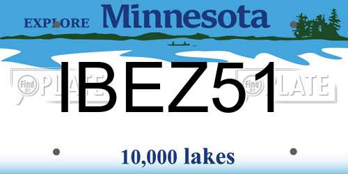 IBEZ51 Minnesota License Plate