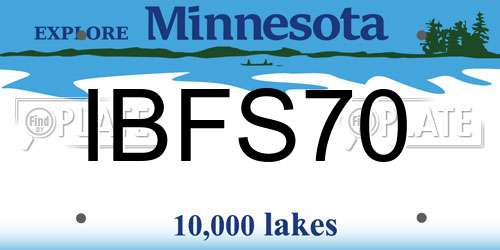IBFS70 Minnesota License Plate
