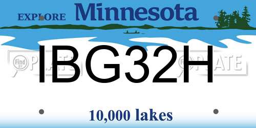 IBG32H Minnesota License Plate