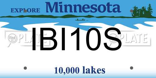 IBI10S Minnesota License Plate