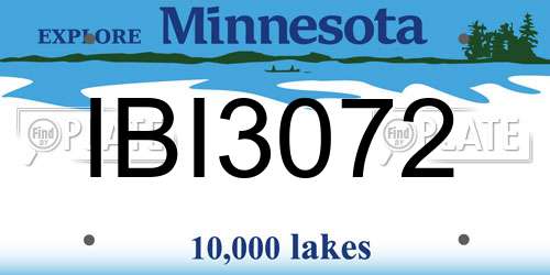 IBI3072 Minnesota License Plate