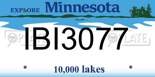IBI3077 Minnesota License Plate