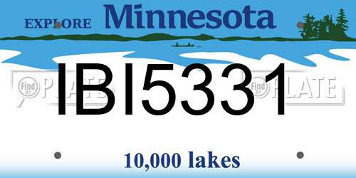 IBI5331 Minnesota License Plate