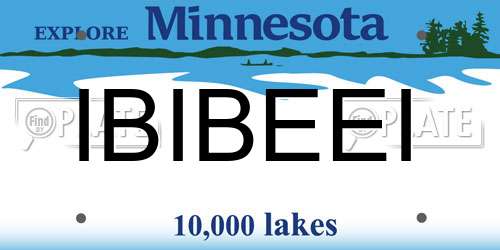 IBIBEEI Minnesota License Plate