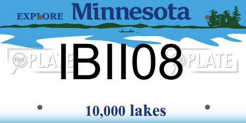 IBII08 Minnesota License Plate