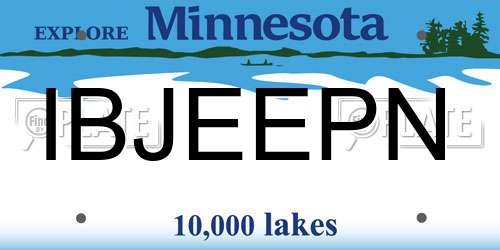 IBJEEPN Minnesota License Plate