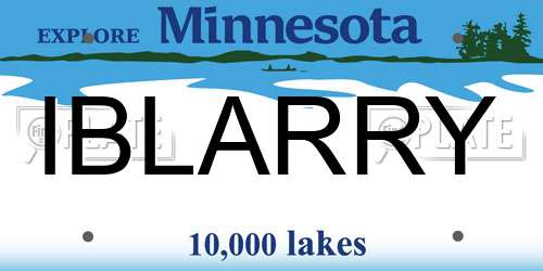 IBLARRY Minnesota License Plate