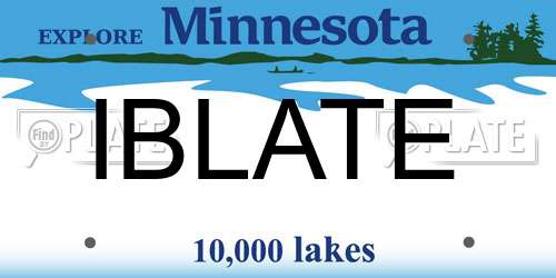 IBLATE Minnesota License Plate