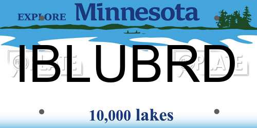 IBLUBRD Minnesota License Plate