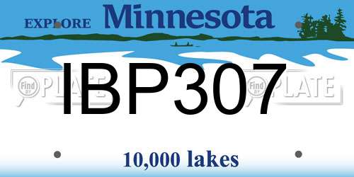 IBP307 Minnesota License Plate