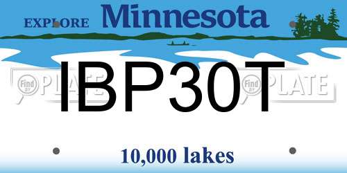 IBP30T Minnesota License Plate