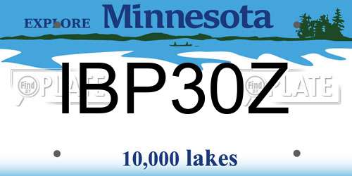 IBP30Z Minnesota License Plate