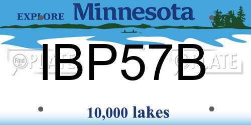 IBP57B Minnesota License Plate