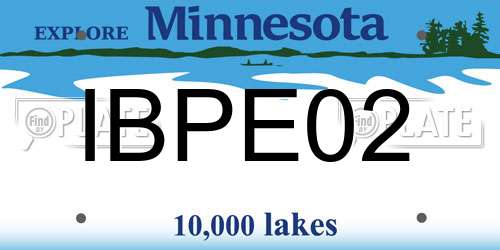 IBPE02 Minnesota License Plate