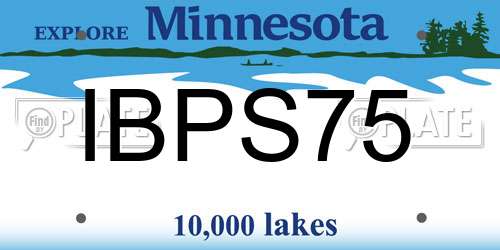 IBPS75 Minnesota License Plate