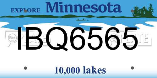 IBQ6565 Minnesota License Plate