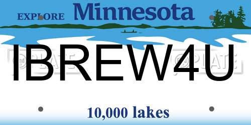 IBREW4U Minnesota License Plate