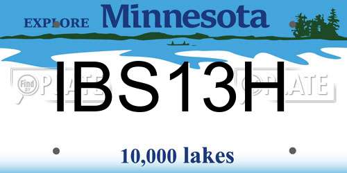 IBS13H Minnesota License Plate