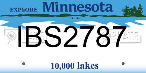 IBS2787 Minnesota License Plate
