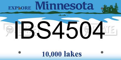 IBS4504 Minnesota License Plate
