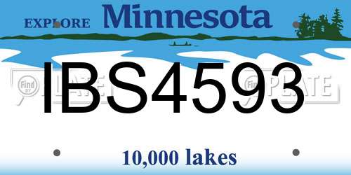IBS4593 Minnesota License Plate