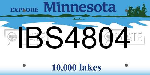 IBS4804 Minnesota License Plate