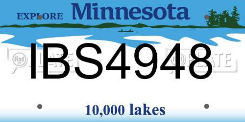 IBS4948 Minnesota License Plate