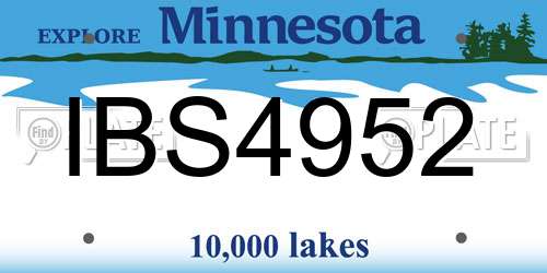 IBS4952 Minnesota License Plate