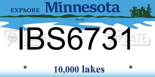 IBS6731 Minnesota License Plate