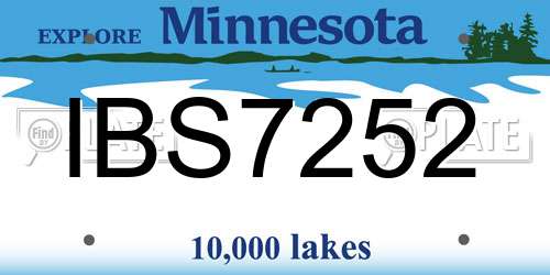 IBS7252 Minnesota License Plate
