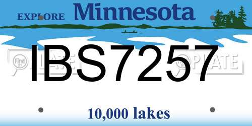 IBS7257 Minnesota License Plate