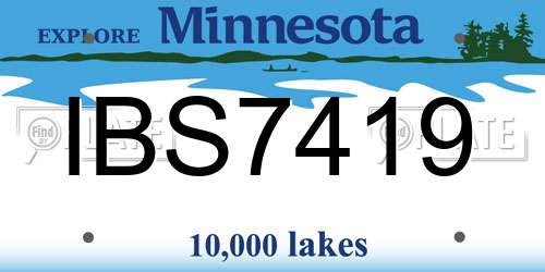IBS7419 Minnesota License Plate