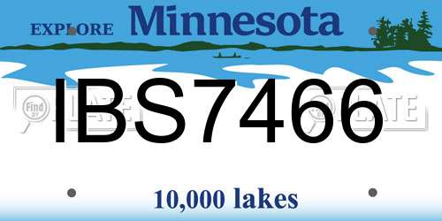 IBS7466 Minnesota License Plate