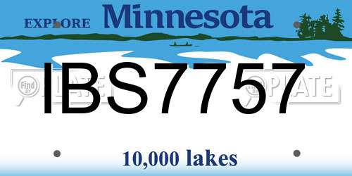 IBS7757 Minnesota License Plate