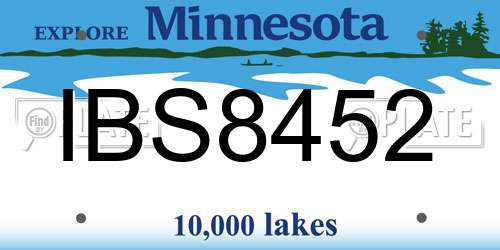 IBS8452 Minnesota License Plate