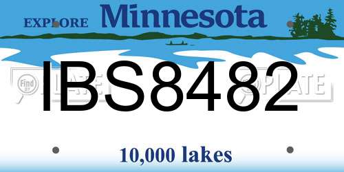 IBS8482 Minnesota License Plate