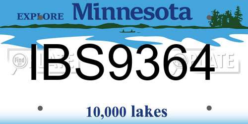 IBS9364 Minnesota License Plate