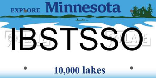 IBSTSSO Minnesota License Plate